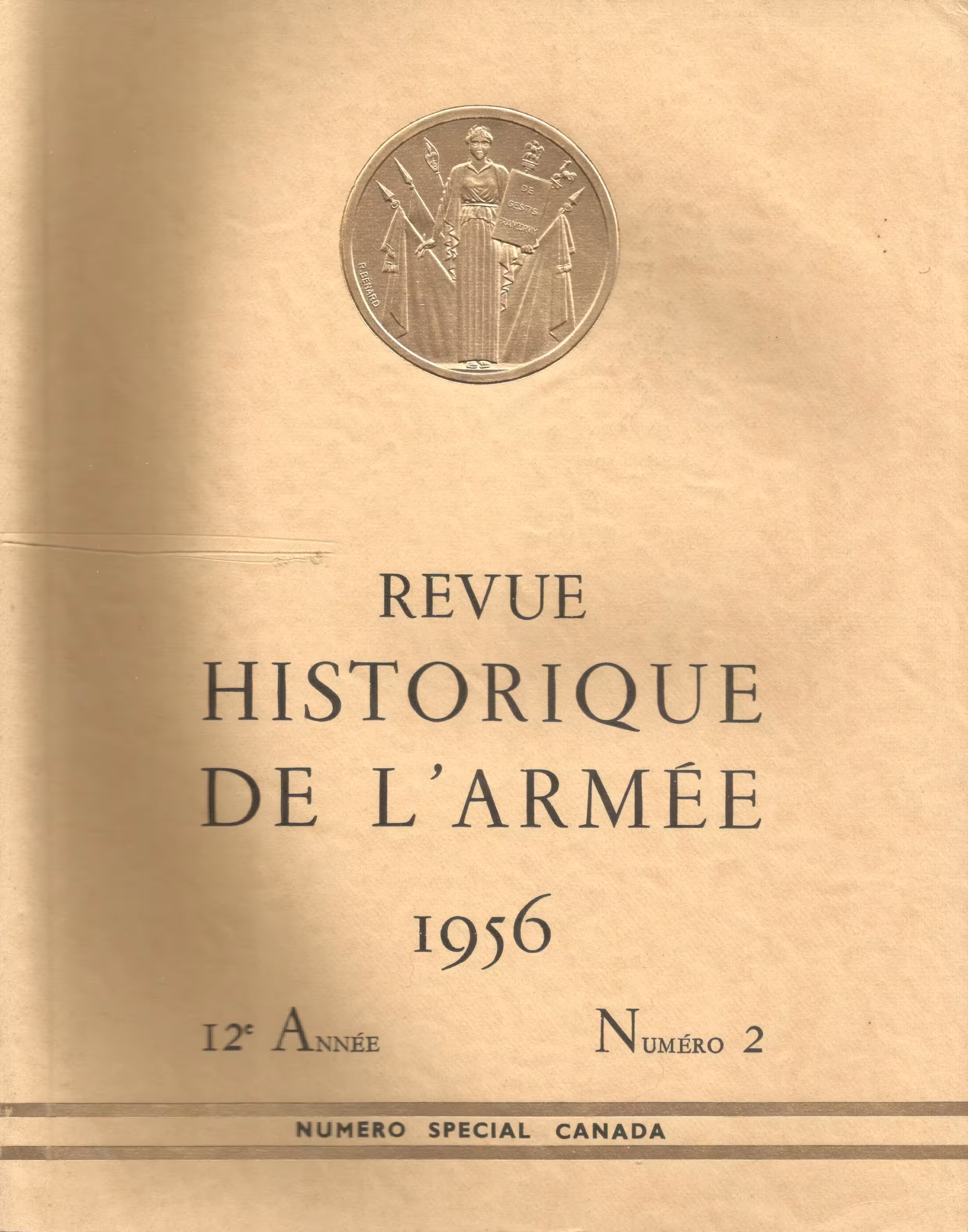 Revue Historique de l'armée, 1956, 12è année, Numéro 2, Numéro Spécial Canada