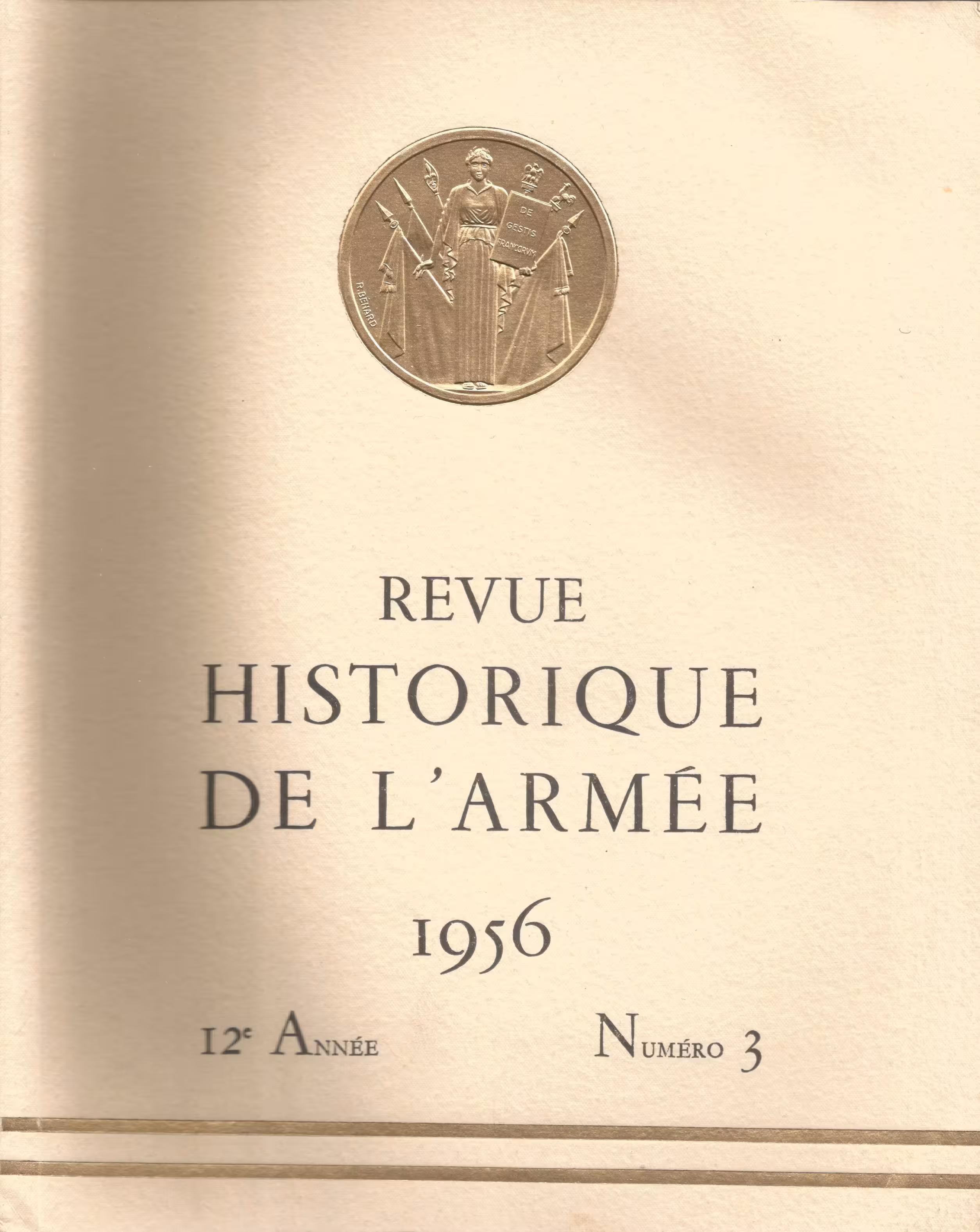 Revue Historique de l'armée, 1956, 12è année, Numéro 3